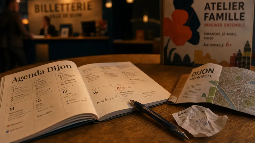 Animation Dijon : dates, réservation et âge conseillé sur l’agenda