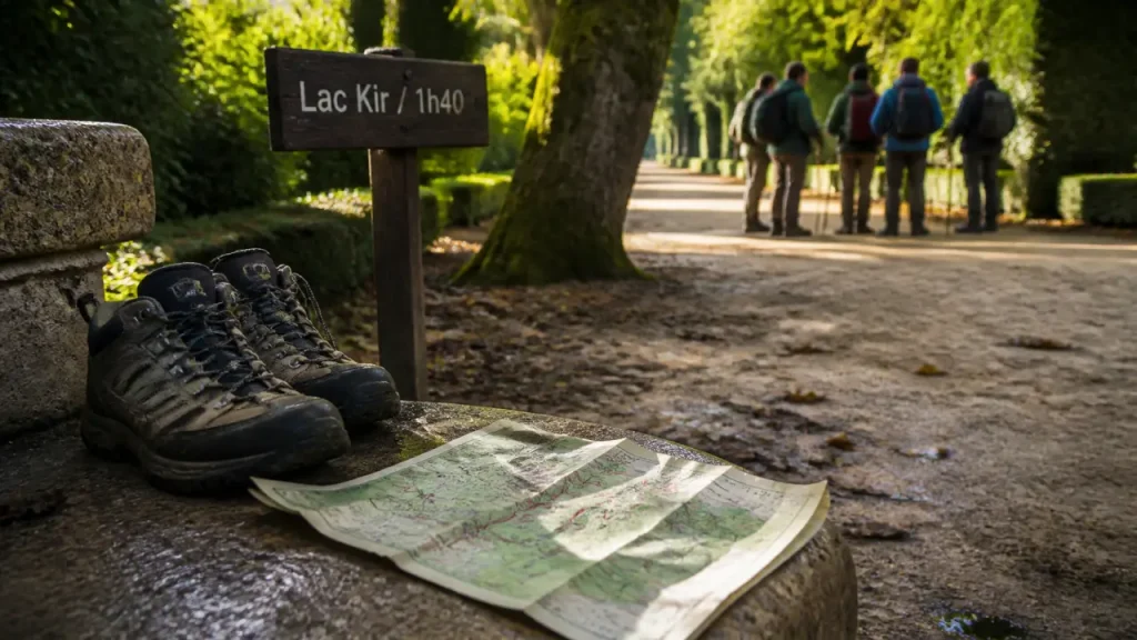 Balades Dijon au Jardin Darcy, départ vers le Lac Kir