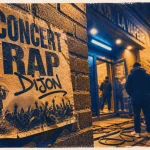 Concert rap Dijon : affiche froissée et entrée de salle