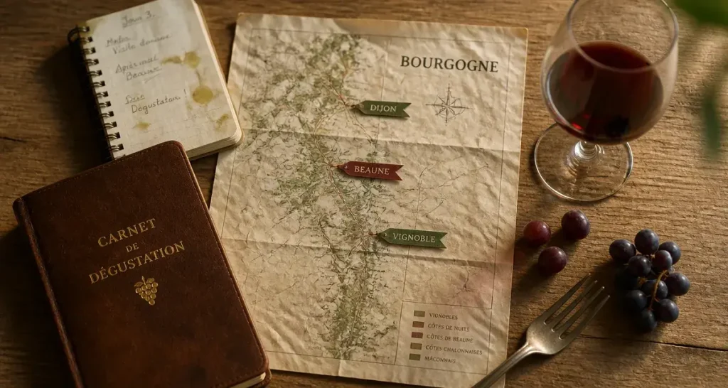 Cote d'Or tourisme : carte Dijon, Beaune et Auxois