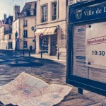 dijon aujourd’hui : sortie à Dijon, rue et affiche de manifestation