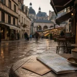 дижон, ruelle médiévale à Dijon, terrasses de bistrot
