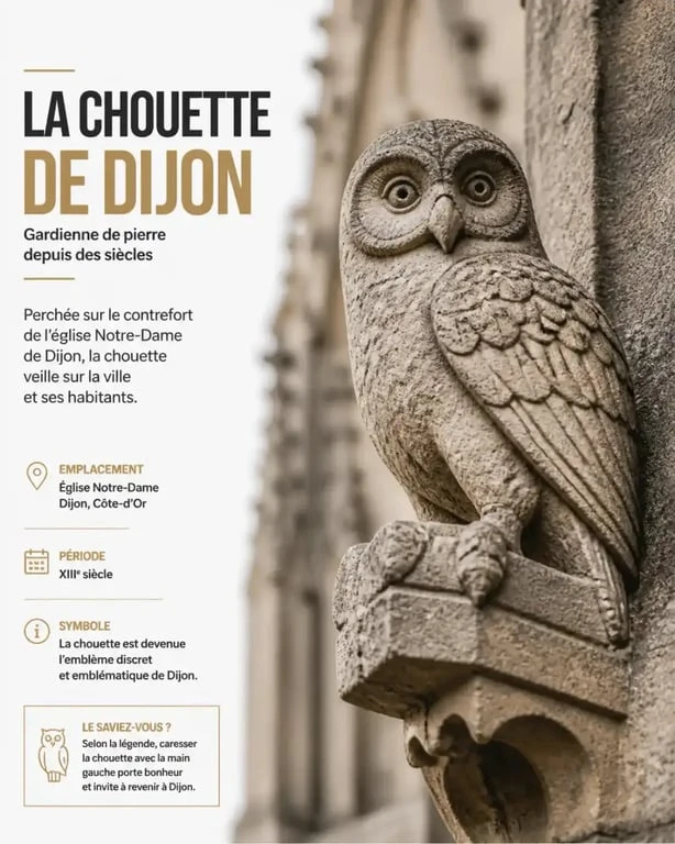 La chouette de Dijon, symbole incontournable de la ville