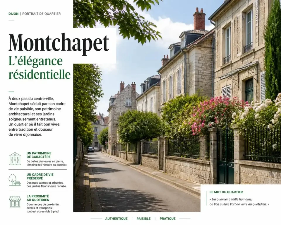 Quartier résidentiel de Montchapet à Dijon