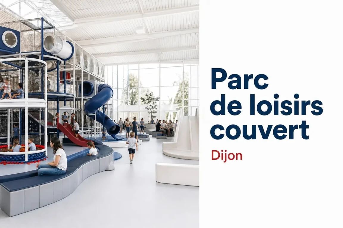 Île aux enfants Dijon : vue d’un parc de jeux couvert pour familles