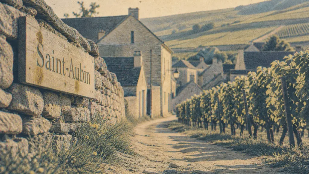 Famille saint-aubin dijon : sentier de vignes vers le village viticole Saint-Aubin