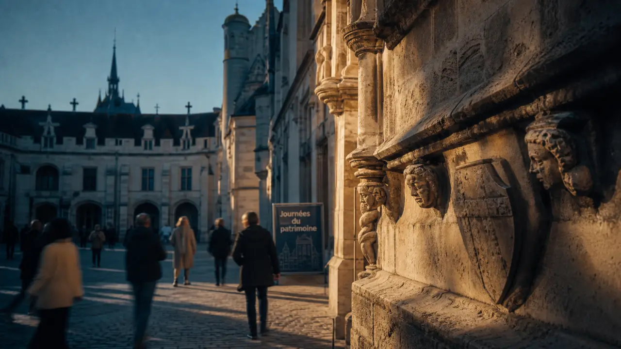 Journées du patrimoine 2025 Dijon, Palais des Ducs de Bourgogne, façade en pierre