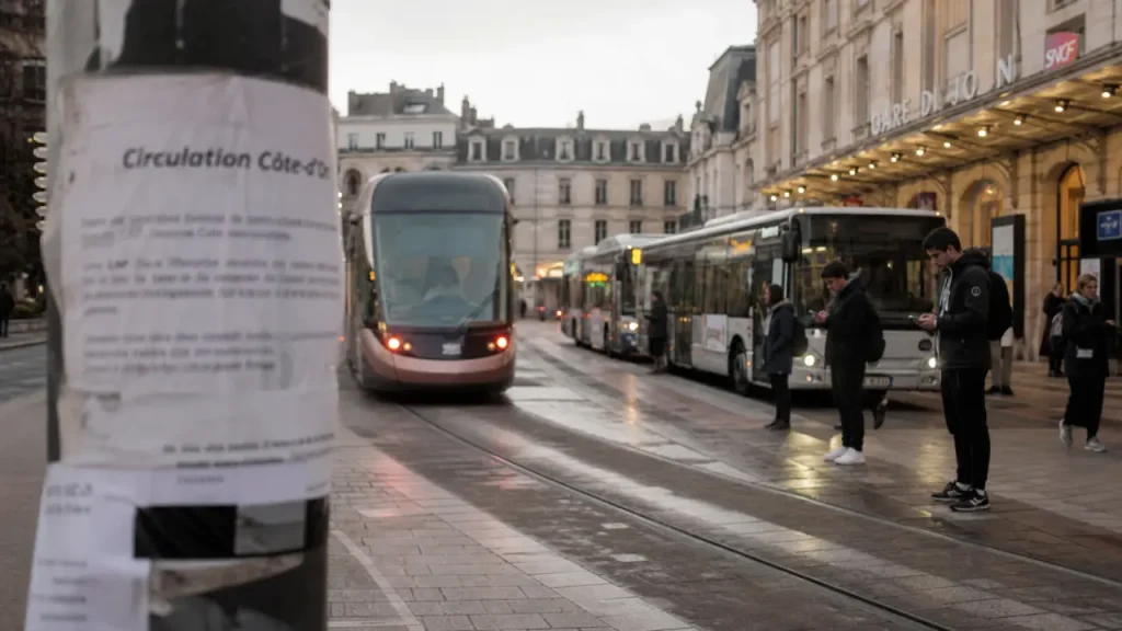 Manifestation aujourd' hui en côte-d'or à Dijon : circulation et transports perturbés