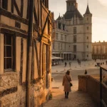 Que faire Dijon : parcours de la Chouette à pied, vue du Palais des ducs au soleil