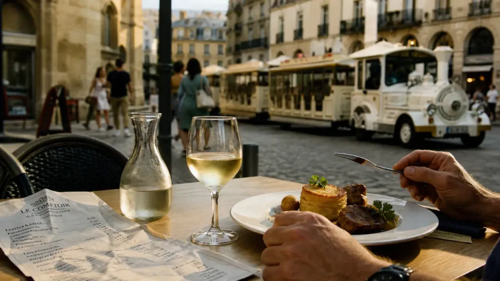 Restaurants dijon petit futé à Dijon : terrasse près des Halles, petit train touristique