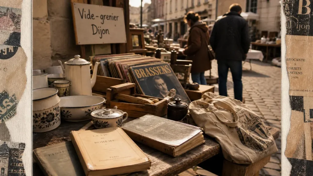 Vide grenier dijon ce week end : table de chine et vaisselle vintage