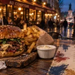 Burger place de la République Dijon : burger et frites, ambiance rue animée