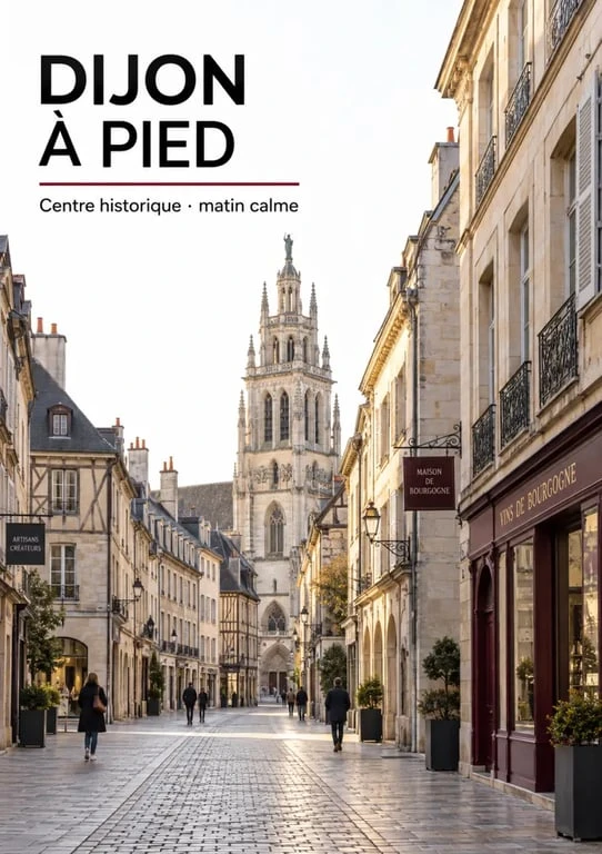 Visiter Dijon en 1 jour : vue du centre historique et de l’église Notre-Dame
