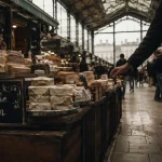 Halles de Dijon : marché sous la verrière, fromages et pains