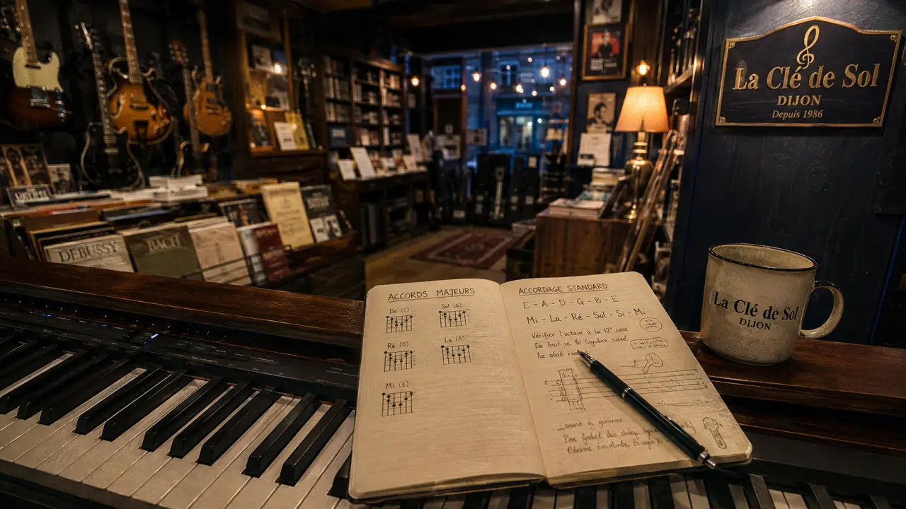 La clé de sol dijon : comptoir magasin pianos et guitares