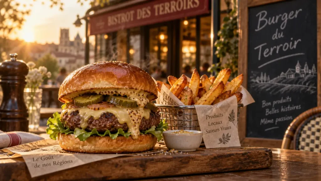 Meilleur burger de dijon maison avec frites maison
