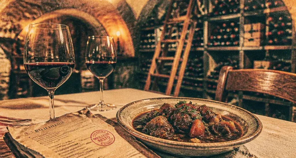 Meilleurs restaurants Dijon 2026 : table avec bœuf bourguignon à Dijon