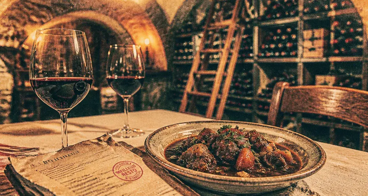 Meilleurs restaurants Dijon 2026 : table avec bœuf bourguignon à Dijon