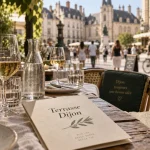 Restaurants dijon avec terrasse : table en terrasse au centre de Dijon