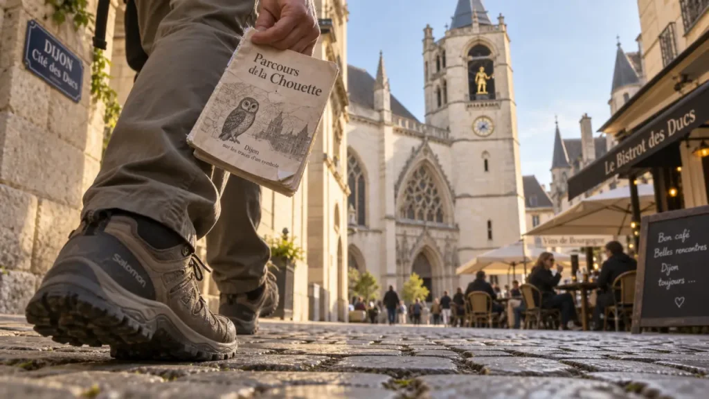 Visiter dijon en 1 jour : rue pavée du centre historique à Dijon