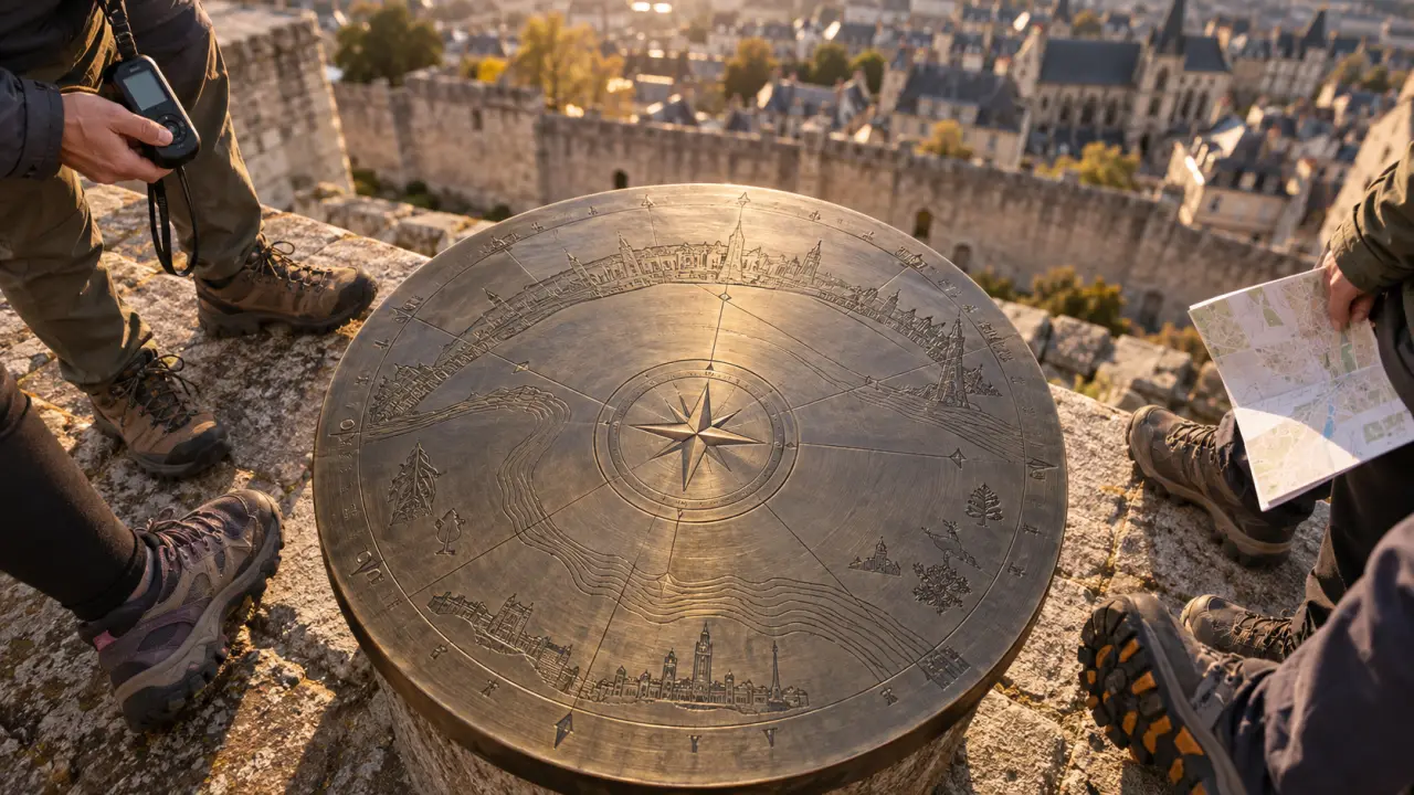 Visiter la tour Philippe le Bon Dijon : vue d’une table d’orientation