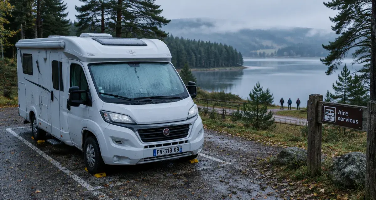 Le morvan en camping car : camping-car près du lac des Settons